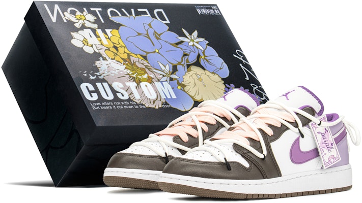 【訂製球鞋】 Jordan Air Jordan 1 FZBB 星紫情人 Y2k 低筒 復古籃球鞋 GS 黑棕紫 Buy 【訂製球鞋】 Jordan Air Jordan 1 FZBB 星紫情人 Y2k 低筒 復古籃球鞋 GS 黑棕紫