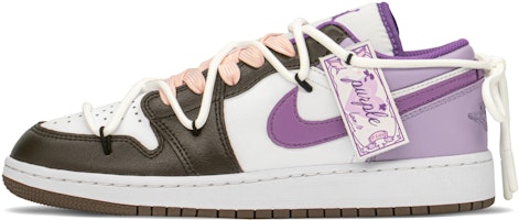 【訂製球鞋】 Jordan Air Jordan 1 FZBB 星紫情人 Y2k 低筒 復古籃球鞋 GS 黑棕紫 Order 【訂製球鞋】 Jordan Air Jordan 1 FZBB 星紫情人 Y2k 低筒 復古籃球鞋 GS 黑棕紫