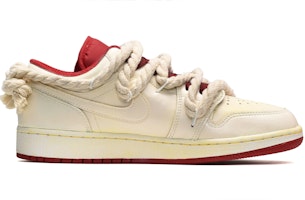 【定制球鞋】 Jordan Air Jordan 1 Low 做舊 藤蔓暗紋 低幫 復古籃球鞋 男款 黃灰 Order 【定制球鞋】 Jordan Air Jordan 1 Low 做舊 藤蔓暗紋 低幫 復古籃球鞋 男款 黃灰