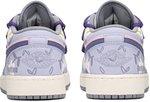 【定制球鞋】Jordan Air Jordan 1 FZBB 雛菊 特殊禮盒 解構鞋帶 低幫 復古籃球鞋 GS 黃紫 Details for 【定制球鞋】Jordan Air Jordan 1 FZBB 雛菊 特殊禮盒 解構鞋帶 低幫 復古籃球鞋 GS 黃紫