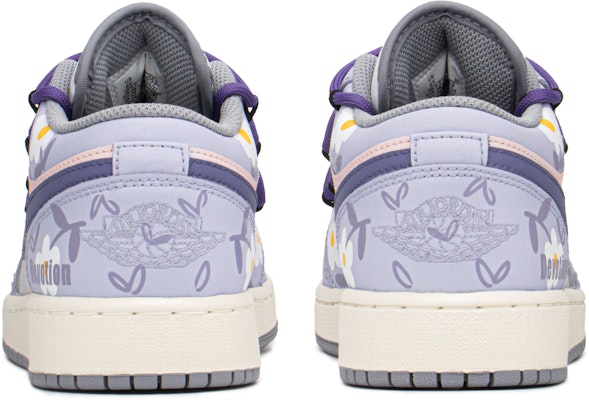 커스텀 에어 조던 1 로우 '옐로 퍼플 데이지 스페셜 박스' (79 characters) 553560-053(TeamA-AJ爱心紫色S-BOX) Details for 커스텀 에어 조던 1 로우 '옐로 퍼플 데이지 스페셜 박스' (79 characters) 553560-053(TeamA-AJ爱心紫色S-BOX)