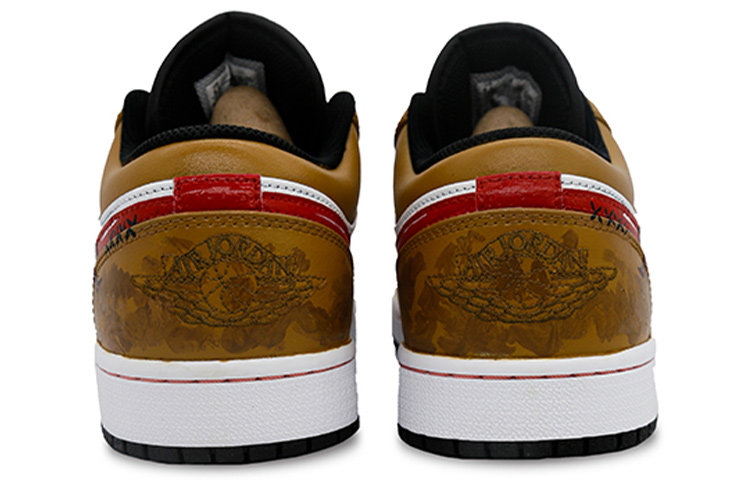 Purchase [Sepatu Custom] Air Jordan 1 Low 'Vibe Kuning Merah' 553558-062(Team7-男款学院风宇航员)
