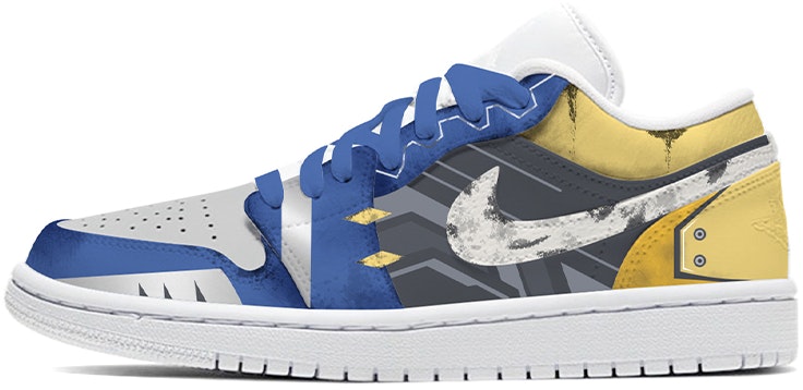 custom-shoes-air-jordan-1-low-blue-yellow-mecha-splatter