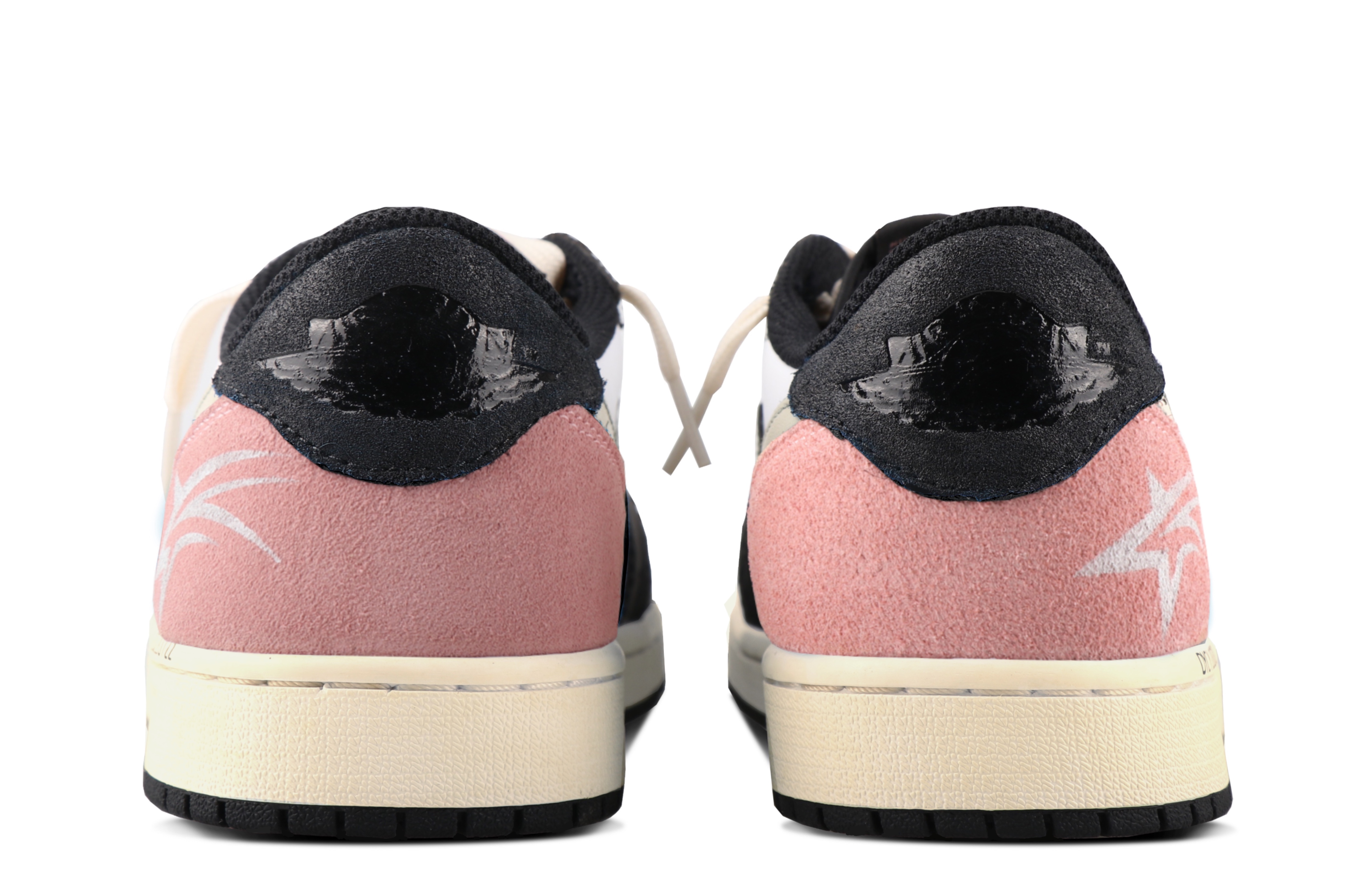 Shop [定制鞋款] Air Jordan 1 Low OG '黑白粉星' CZ0790-061(TeamSix-男女款影子黑粉)