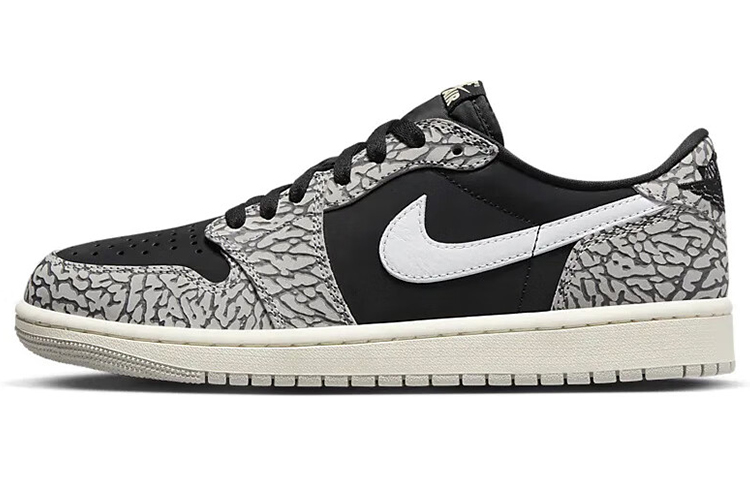 Sizing 【定制籃球鞋】Jordan Air Jordan 1 Low OG 像素火力 禁止心動 解構做舊 防滑 低筒 復古籃球鞋 男款 黑白灰