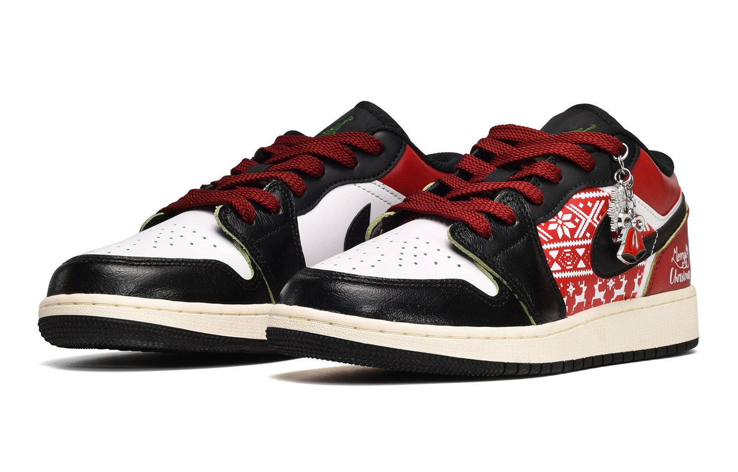 Shop Jordan 1 Low SE "Negro Rojo" Invierno DO8244-003(TeamE-女款冬日礼物黑红白)