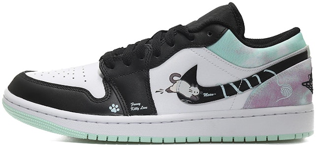 【客製球鞋】Jordan Air Jordan 1 Low SE 毛線貓 清新 簡約百搭 可愛復古出遊 低筒 復古籃球鞋 男款 黑白綠 Buy 【客製球鞋】Jordan Air Jordan 1 Low SE 毛線貓 清新 簡約百搭 可愛復古出遊 低筒 復古籃球鞋 男款 黑白綠