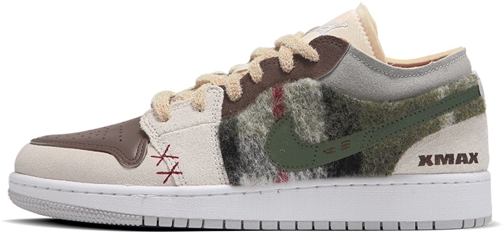 custom-shoes-air-jordan-1-low-se-christmas-deconstructed-brown-green