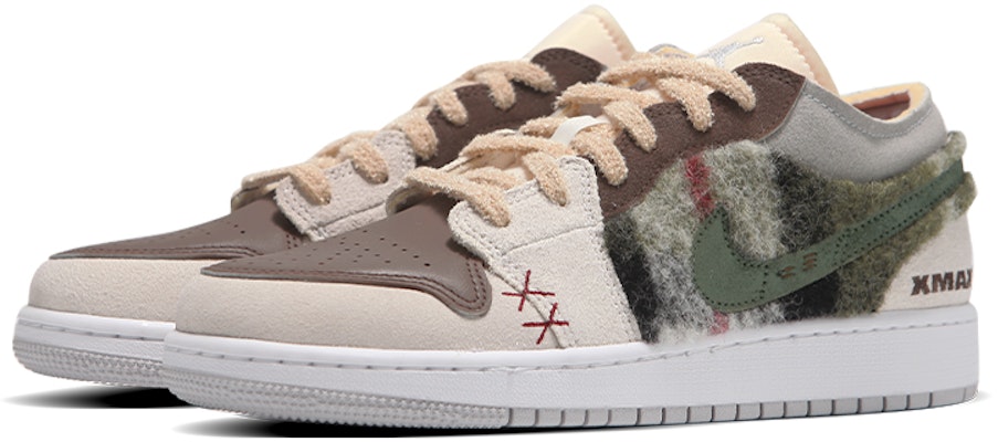 에어 조던 1 로우 SE '크리스마스 브라운 그린' (커스텀) DN1635-100(Teamfour-男款圣诞格子绿) Lookbook 에어 조던 1 로우 SE '크리스마스 브라운 그린' (커스텀) DN1635-100(Teamfour-男款圣诞格子绿)