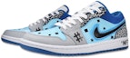 Lookbook 【訂製球鞋】Jordan Air Jordan 1 Low SE 爆裂紋 宇宙 賽博朋克 低筒 復古籃球鞋 男款 灰藍