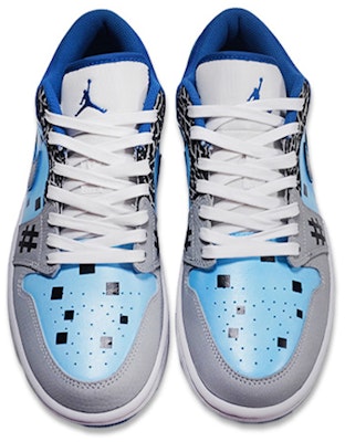 【訂製球鞋】Jordan Air Jordan 1 Low SE 爆裂紋 宇宙 賽博朋克 低筒 復古籃球鞋 男款 灰藍 Shop 【訂製球鞋】Jordan Air Jordan 1 Low SE 爆裂紋 宇宙 賽博朋克 低筒 復古籃球鞋 男款 灰藍