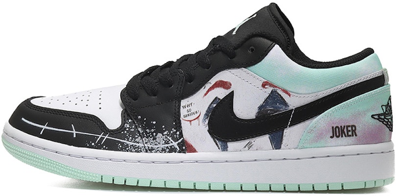 커스텀 에어 조던 1 로우 SE '조커 블랙 화이트 그린' DM1199-100(Team10-小丑男黑白绿QD) Buy 커스텀 에어 조던 1 로우 SE '조커 블랙 화이트 그린' DM1199-100(Team10-小丑男黑白绿QD)