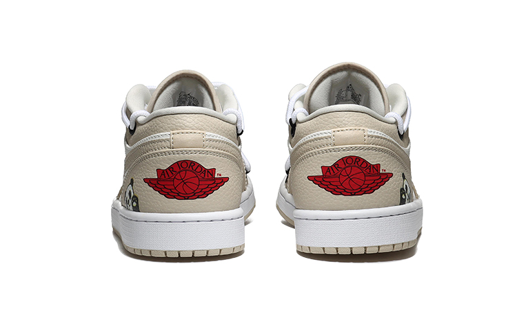 Purchase 【定制球鞋】Jordan Air Jordan 1 Low SE 打孔穿 可愛熊貓 經典百搭 潮流 低幫 復古籃球鞋 男款 帆白黃