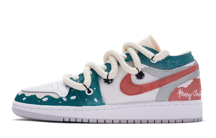 [Custom Shoes] Air Jordan 1 Low SE 'Snowy Christmas'