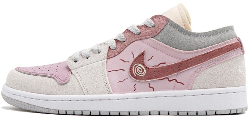 【定製球鞋】Jordan Air Jordan 1 Low SE 蒸汽木偶 小太陽 印花 復古籃球鞋 男款 粉灰 Buy 【定製球鞋】Jordan Air Jordan 1 Low SE 蒸汽木偶 小太陽 印花 復古籃球鞋 男款 粉灰