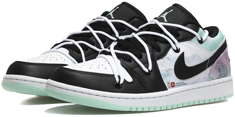 【定制球鞋】 Jordan Air Jordan 1 Low SE 超新星 山行 水墨畫 山水畫 中國風 新中式 耐磨輕便 低幫 復古籃球鞋 男款 白黑綠 Lookbook 【定制球鞋】 Jordan Air Jordan 1 Low SE 超新星 山行 水墨畫 山水畫 中國風 新中式 耐磨輕便 低幫 復古籃球鞋 男款 白黑綠