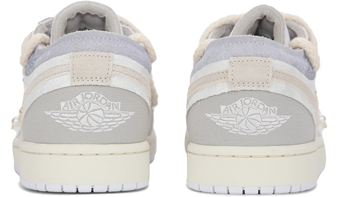【訂製球鞋】 Jordan Air Jordan 1 SE 熱浪 白色紡織 國風 祥雲 材質拼接 低筒 復古籃球鞋 GS 白色 Shop 【訂製球鞋】 Jordan Air Jordan 1 SE 熱浪 白色紡織 國風 祥雲 材質拼接 低筒 復古籃球鞋 GS 白色