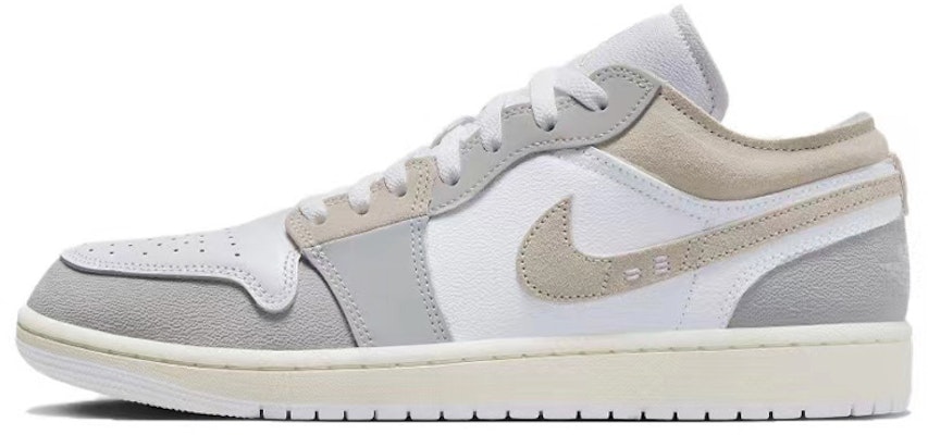 【訂製球鞋】 Jordan Air Jordan 1 SE 熱浪 白色紡織 國風 祥雲 材質拼接 低筒 復古籃球鞋 GS 白色 Sizing 【訂製球鞋】 Jordan Air Jordan 1 SE 熱浪 白色紡織 國風 祥雲 材質拼接 低筒 復古籃球鞋 GS 白色