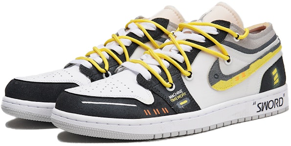 에어 조던 1 로우 SE 크래프트 "사이버펑크 네온 옐로" DN1635-100(TeamP-荧光黄拼接) Lookbook 에어 조던 1 로우 SE 크래프트 "사이버펑크 네온 옐로" DN1635-100(TeamP-荧光黄拼接)