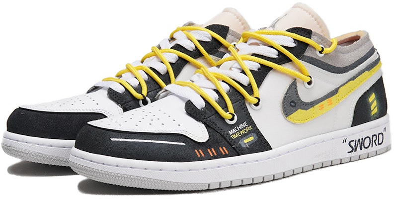 에어 조던 1 로우 SE 크래프트 "사이버펑크 네온 옐로" DN1635-100(TeamP-荧光黄拼接) Lookbook 에어 조던 1 로우 SE 크래프트 "사이버펑크 네온 옐로" DN1635-100(TeamP-荧光黄拼接)