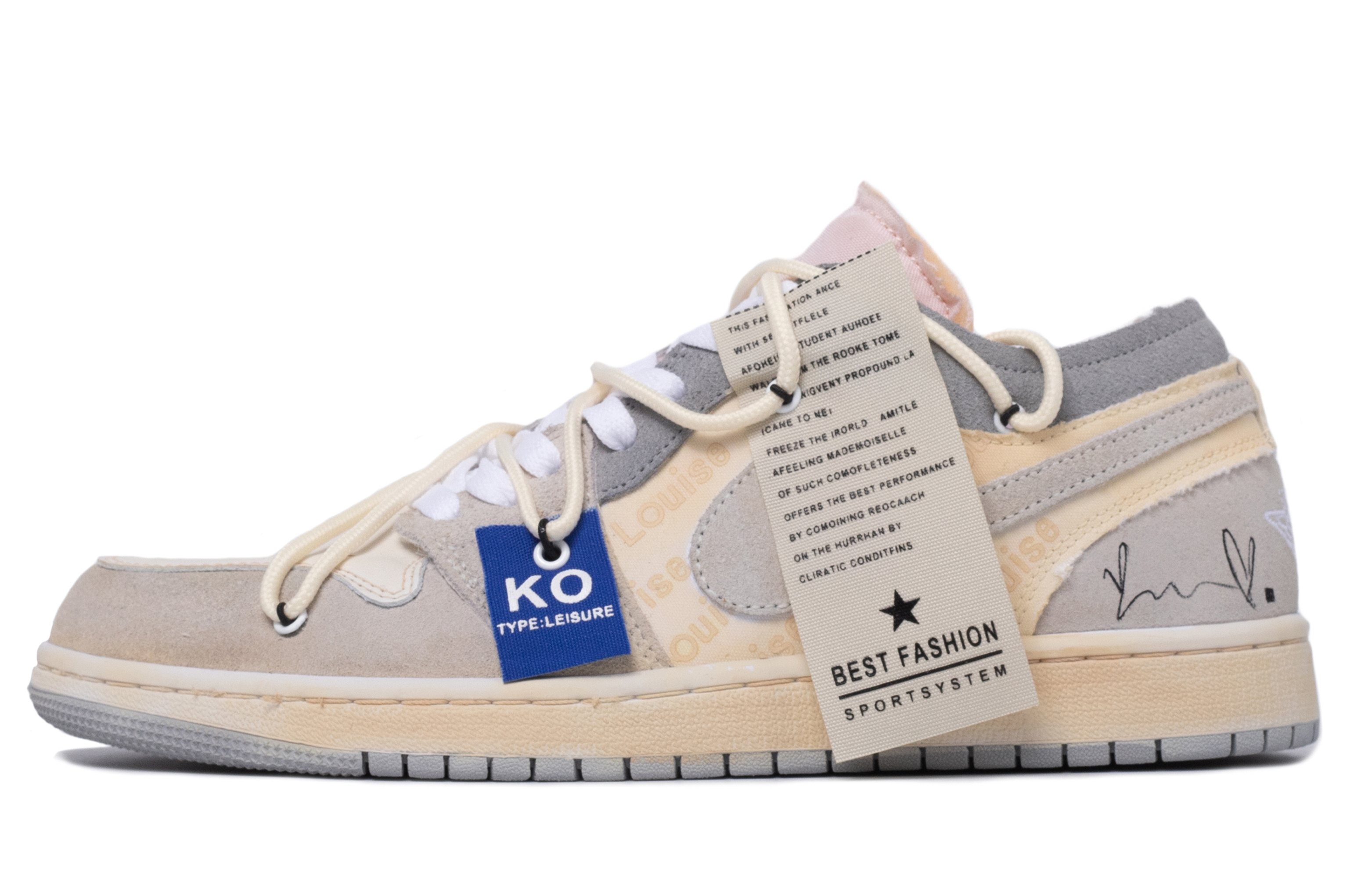 Buy 에어 조던 1 로우 SE 크래프트 "다빈치 베이지 그레이" DQ3727-100(TeamM-女款浸染往事荔肉白)