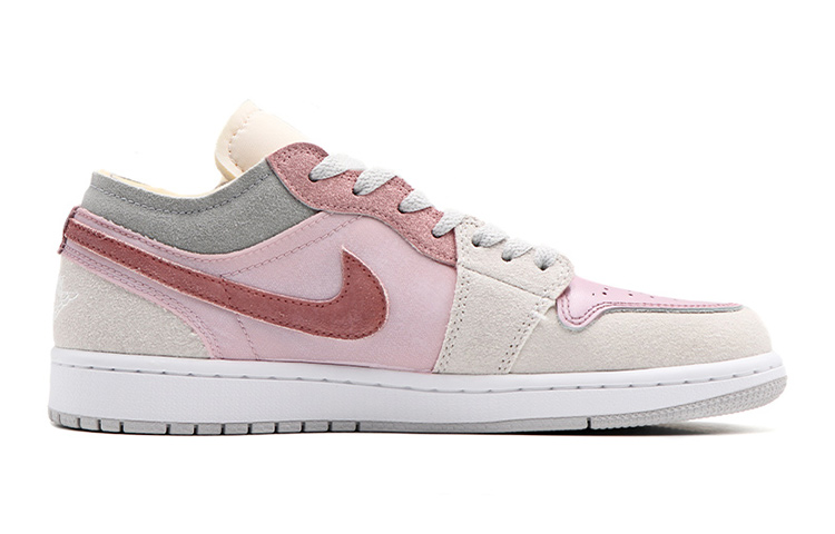 Order 에어 조던 1 로우 SE 크래프트 "핑크 그레이" (55 characters) DQ3727-100(Team17-女款小太阳印花灰粉)