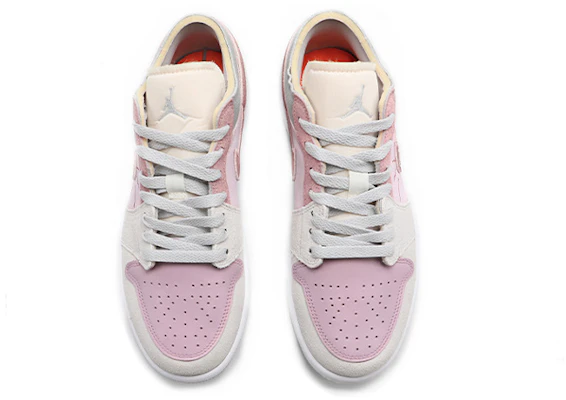 【定制球鞋】Jordan Air Jordan 1 Low SE Craft 蒸汽木偶 小太陽 印花 復古籃球鞋 GS 粉灰 Shop 【定制球鞋】Jordan Air Jordan 1 Low SE Craft 蒸汽木偶 小太陽 印花 復古籃球鞋 GS 粉灰