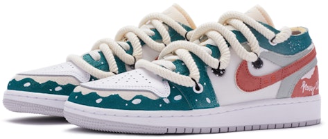 Air Jordan 1 Low SE Craft Navidad Blanco Azul Rosa DQ3727-100(TeamR-雪夜圣诞S-BOX) Lookbook Air Jordan 1 Low SE Craft Navidad Blanco Azul Rosa DQ3727-100(TeamR-雪夜圣诞S-BOX)