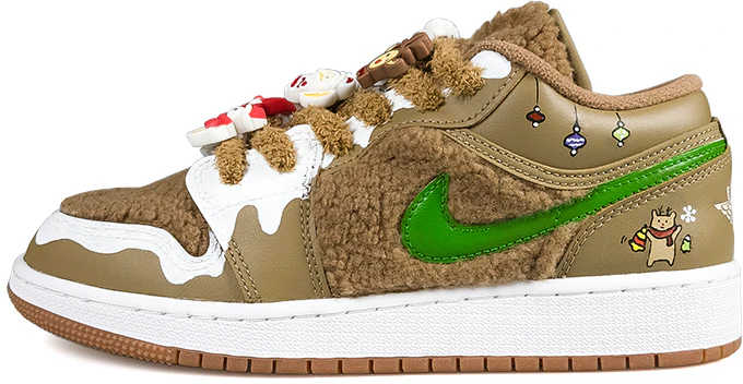 custom-shoes-air-jordan-1-low-utility-christmas-reindeer-hand-painted-white-brown