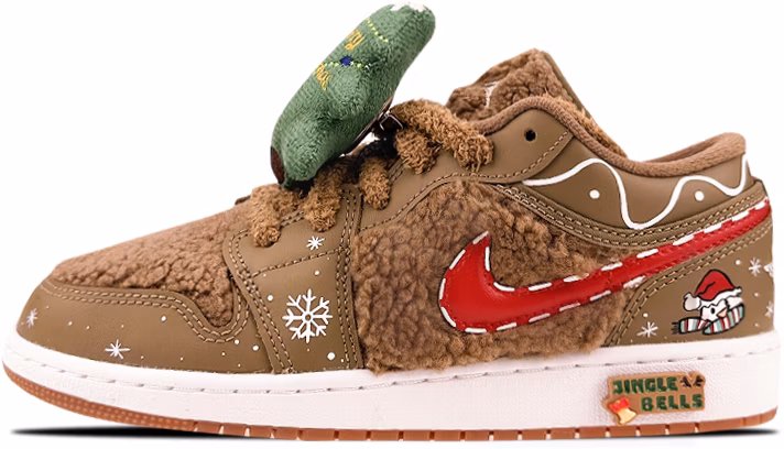 custom-shoes-air-jordan-1-low-utility-christmas-teddy-bear-khaki