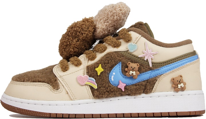 custom-shoes-air-jordan-1-low-utility-teddy-bear-cny