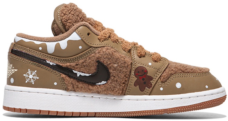 【定制球鞋】Jordan Air Jordan 1 Low Utility“泰迪熊”聖誕小鹿 低幫 復古籃球鞋 GS 棕白 Order 【定制球鞋】Jordan Air Jordan 1 Low Utility“泰迪熊”聖誕小鹿 低幫 復古籃球鞋 GS 棕白