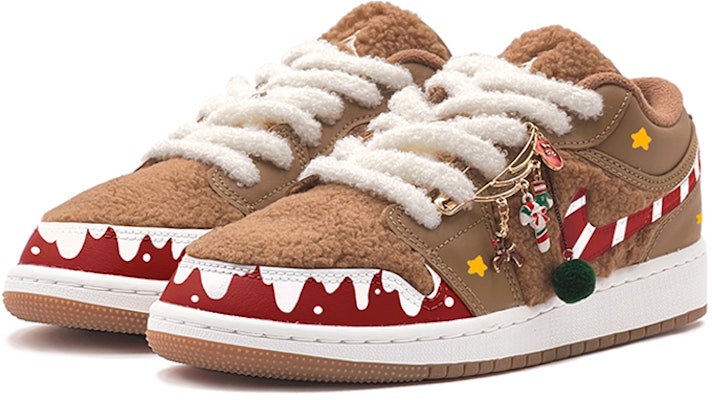 【定製球鞋】 Jordan Air Jordan 1 Low Utility Teddy Bear 泰迪熊 耶誕禮物 羊羔絨 復古休閒 低筒 復古籃球鞋 GS 土黃色 Shop 【定製球鞋】 Jordan Air Jordan 1 Low Utility Teddy Bear 泰迪熊 耶誕禮物 羊羔絨 復古休閒 低筒 復古籃球鞋 GS 土黃色