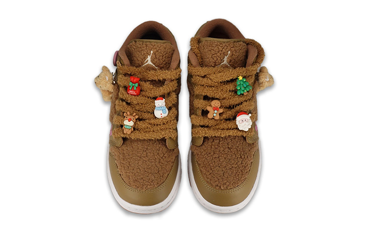 Purchase [Sepatu Custom] Air Jordan 1 Low Utility 'Christmas Teddy Bear' DO2233-264(TeamF-女款小熊S-BOX)