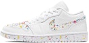 Buy Air Jordan 1 Low Blanco Azul Amarillo "Grafiti" 553558-112(Team-E男女款涂鸦白蓝黄)
