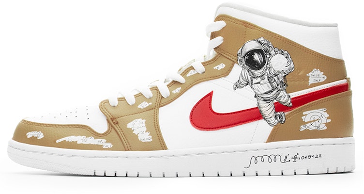 【客製化球鞋】Jordan Air Jordan 1 Mid 未來 宇航员 模擬刮刮樂 Mars 中筒 復古籃球鞋 男款 紅棕 2021 Buy 【客製化球鞋】Jordan Air Jordan 1 Mid 未來 宇航员 模擬刮刮樂 Mars 中筒 復古籃球鞋 男款 紅棕 2021