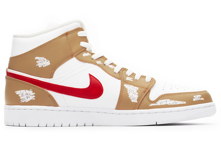 Order カスタムシューズ] エアジョーダン1 ミッド 2021 'マーズスクラッチャー' 554724-130(TeamA-AJ1男款宇航员红棕)