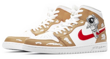 【客製化球鞋】Jordan Air Jordan 1 Mid 未來 宇航员 模擬刮刮樂 Mars 中筒 復古籃球鞋 男款 紅棕 2021 Lookbook 【客製化球鞋】Jordan Air Jordan 1 Mid 未來 宇航员 模擬刮刮樂 Mars 中筒 復古籃球鞋 男款 紅棕 2021