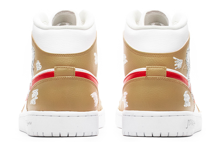 Shop カスタムシューズ] エアジョーダン1 ミッド 2021 'マーズスクラッチャー' 554724-130(TeamA-AJ1男款宇航员红棕)