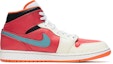 Lookbook 커스텀 에어 조던 1 미드 '그래피티 화이트 레드' (2023) DM3531-800(Team22-男款新年白红A-BOX)
