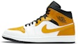 Cheap Jordan 1 Mid Personalizadas Beige/Morado/Amarillo 554724-170(Team肆-男款喷绘紫金腰果花)