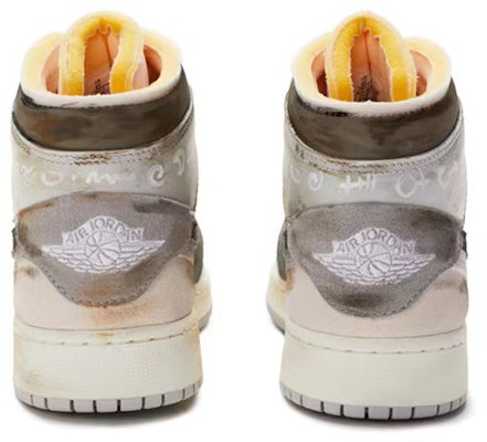 【定製球鞋】【現貨】Air Jordan 1 Mid 做舊廢土風 男款 中筒 籃球鞋 灰白棕 Shop 【定製球鞋】【現貨】Air Jordan 1 Mid 做舊廢土風 男款 中筒 籃球鞋 灰白棕