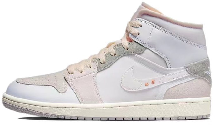 【定製球鞋】【現貨】Air Jordan 1 Mid 做舊廢土風 男款 中筒 籃球鞋 灰白棕 Details for 【定製球鞋】【現貨】Air Jordan 1 Mid 做舊廢土風 男款 中筒 籃球鞋 灰白棕