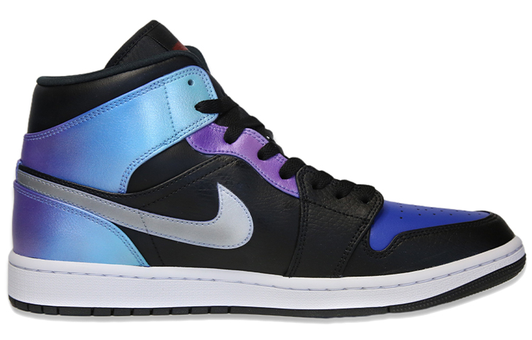 Order [定制鞋款] Air Jordan 1 Mid '铳梦渐变羽翼' 554724-077(TeamF-男款蓝紫色渐变羽翼银勾)