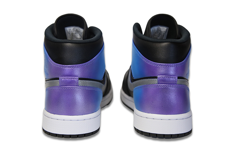 Shop [定制鞋款] Air Jordan 1 Mid '铳梦渐变羽翼' 554724-077(TeamF-男款蓝紫色渐变羽翼银勾)