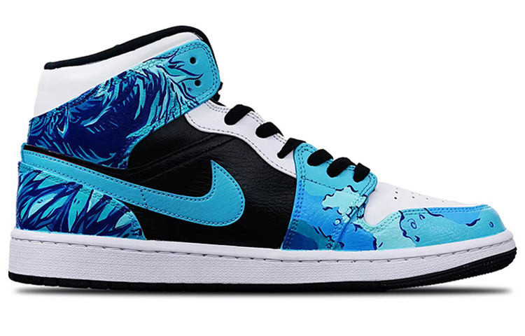 Order 에어 조던 1 미드 '천사 게이머' (커스텀) 554724-132(Teamone-AJ男款天使)