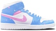 Order Zapatillas Personalizadas Air Jordan 1 Mid 'Azul Astronauta Blanco Rosa' 554724-130(TeamT-环保男款宇航员白蓝)