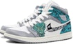 Shop 【客製球鞋】Jordan Air Jordan 1 龍年限定 青龍 國風潮流 防滑耐磨輕便 中幫 復古籃球鞋 男款 灰藍