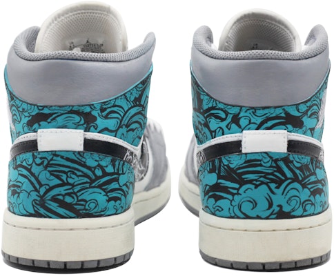 【客製球鞋】Jordan Air Jordan 1 龍年限定 青龍 國風潮流 防滑耐磨輕便 中幫 復古籃球鞋 男款 灰藍 Details for 【客製球鞋】Jordan Air Jordan 1 龍年限定 青龍 國風潮流 防滑耐磨輕便 中幫 復古籃球鞋 男款 灰藍