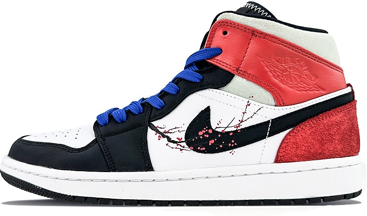 custom-shoes-air-jordan-1-mid-basketball-elf-plum-pine-duck-white-red-blue
